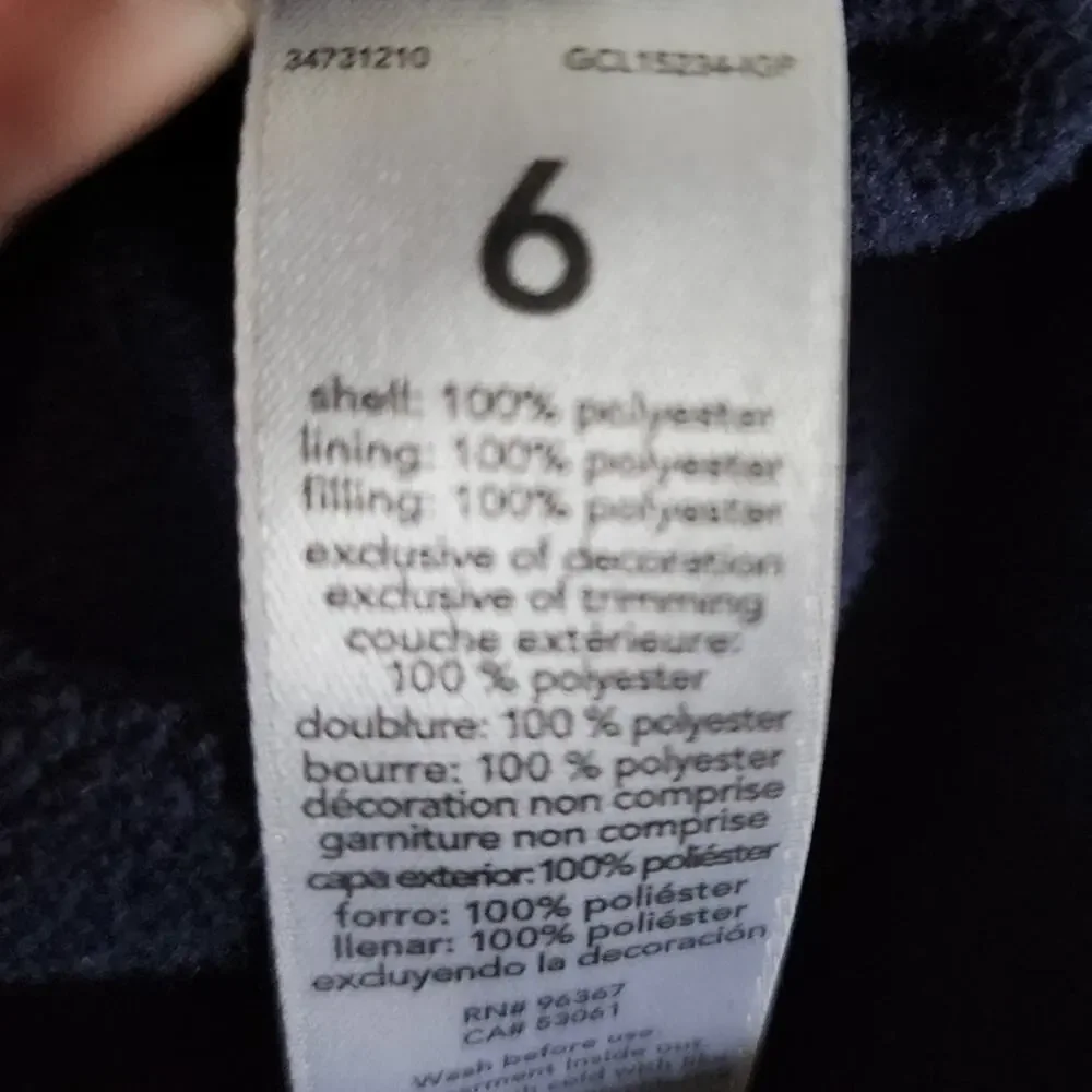 OshKosh B’gosh Youth Dark Blue Warm Winter Peacoat Size 6